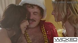 Wicked - Hot Threesome With Busty Brunette And Juicy Hot Blonde Getting Fucked