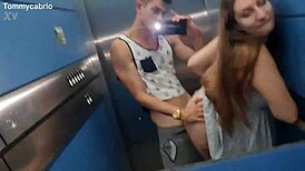 Intense Fucking In A Public Elevator