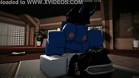 Demon girl can't get enough of that monster cock