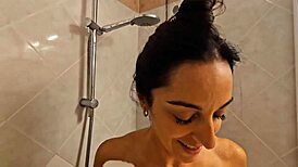 I GET OUT OF THE SHOWER BECAUSE A HUGE COCK IS WAITING FOR ME