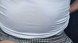 Teasing boyfriend with toy while driving 😏