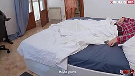 i saw my stepson jerking off and invited him to fuck my pussy and ass, deepthroat his huge cock, and swallow his cum while he worships my big brazilian ass