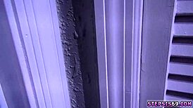 Blonde with Big Blue Eyes and Suspended Stepsis First Time