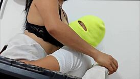 Sex-addicted neighbor seduces me, but she's crazy in bed