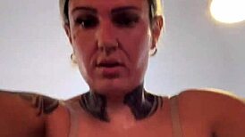 Influencer famous doesn't notice gym training in thong, bodybuilders stare at her wet pussy dripping down legs