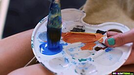 sensually fucking his teen painting student 😍