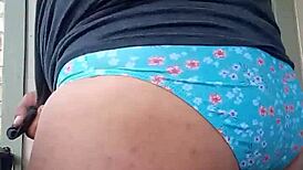 i really love wearing my wife's panties, it's so fun