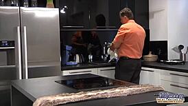 does this sexy redhead with pierced tongue suck old man cock, fuck, and swallow cum?