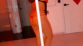 Miriam Dances Seductively Before Passionate Hotel Encounter.