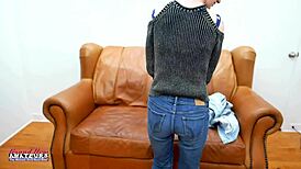 exotic skinny coed raven passionately finger fucks her shaved pussy and sucks cock