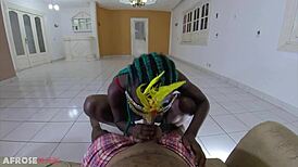 Busty Ebony Beauty's Big Tits Bounce While Riding Cock