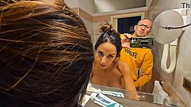 I GET OUT OF THE SHOWER BECAUSE A HUGE COCK IS WAITING FOR ME