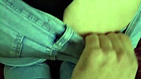 hot wife gets fucked doggystyle in tight jeans and takes cumshot on ass