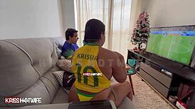 I felt so wild and slutty during the Brazil game, letting my desires run free as a horny wife.
