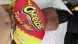 White Guy Fucks Big Ass Black Girl Through Hole In Tight Yoga Pants