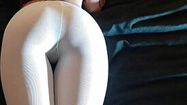 Milf With Big Firm Ass In White Pantyhose And Heels