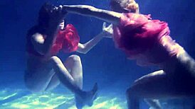 Russian teens Lilia and Natalia share underwater lesbian passion