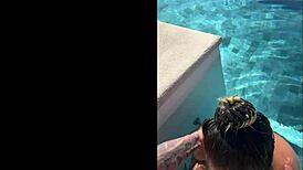 Public blowjob at infinity pool in Costa Rica