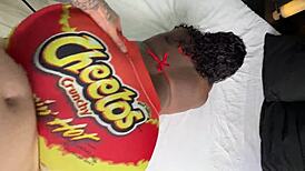 White Guy Fucks Big Ass Black Girl Through Hole In Tight Yoga Pants