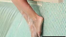 Petite Naked Blondie Lindsey Pelas Introduces Her Massive Natural Boobs