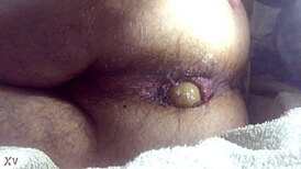 Anal dildo deep inside