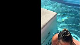 Public blowjob at infinity pool in Costa Rica
