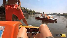 Watch This Gorgeous Chick Get Naked and Fuck the Boy Next to Her Hubby!