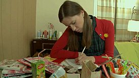 brunette russian teen 18+ getting fucked with big cock