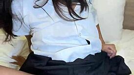 Young Thai Student Creampied by Foreigner After School