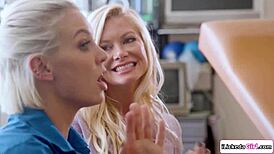 lesbian doctor licks teen client and milfs in hospital 😏💦