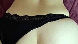 hot wife gets fucked doggystyle in tight jeans and takes cumshot on ass