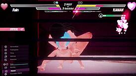 two lesbians battle with fingering and anal fucking in round seven