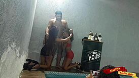 I ran into my ex and his girlfriend at a liberal party and we all fucked