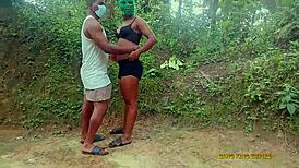 Bush Hot Sex With BBW King's Wife During Village Ritual