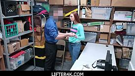 ornella morgan caught stealing merchandise and fucked by the officer in the shop