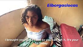 boyfriend surprised me with cake on 18th birthday, leading to intimate celebration with various positions