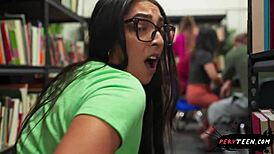 student gives sneaky blowjob under classroom table