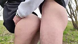 i had wild public sex with my beautiful girlfriend, her tight pussy feeling amazing in the rough outdoor setting