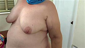 busty white milf in mini dress flashing before work