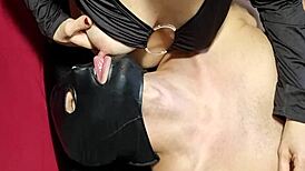 Insane Wife in Sexy Clothes Calls Lover Karina and Lucas