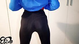 Teen Wife Deepthroats Cock in Dorm with Girlfriend and Roommate