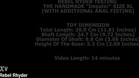 i'm gettin' wrecked by this huge dildo from thewondertoys, plus anal fistin' too