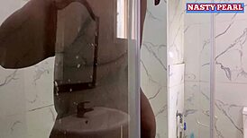 Ebony Housewife Fucked By Husband's Friend In Shower