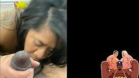 i watched polynesian bbw slut suck bbc then ride backstage