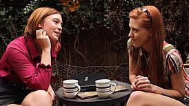 jodi taylor and pepper kester are redhead lesbians have their pussies licked