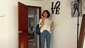 Cute big ass latina teen pov first time anal fuck!