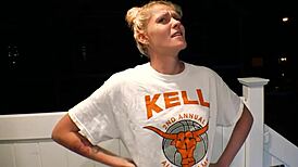 Blonde Sassy and Ginger Luna Parish Lick and Rub Pussies