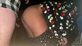 pov wife bent over for quick public fuck