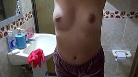 Young immigrant maid sucks huge cock for money, her tight pussy riding passionately.