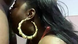 Picture this contrast: sloppy blowjob from a young, fat BBW milf that's wet and ebony